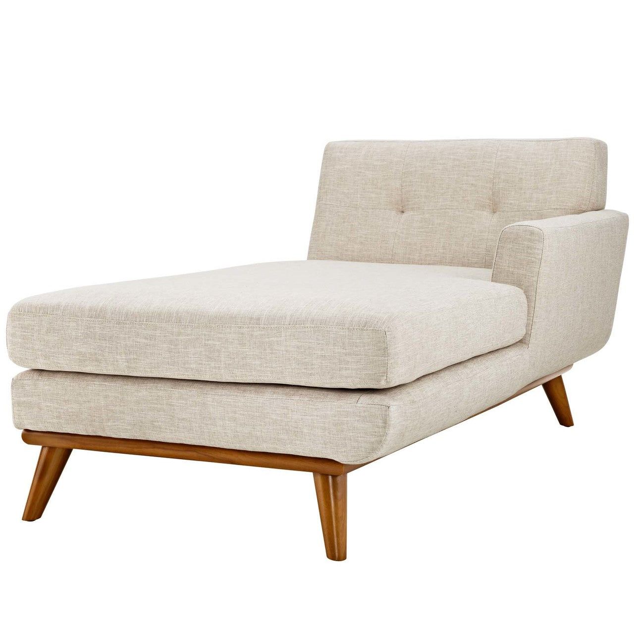 Engage Left-Facing Upholstered Fabric Chaise, Fabric, Beige 13314