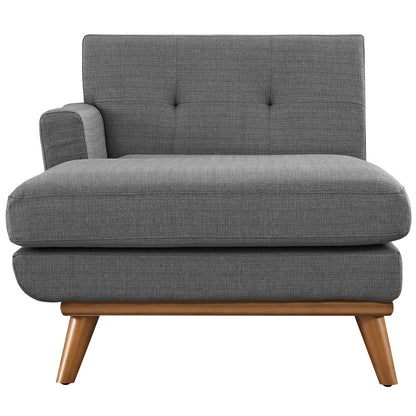 Engage Left-Arm Chaise , Grey, Fabric
