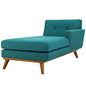 Engage Left-Facing Upholstered Fabric Chaise, Fabric, Aqua Blue 13315