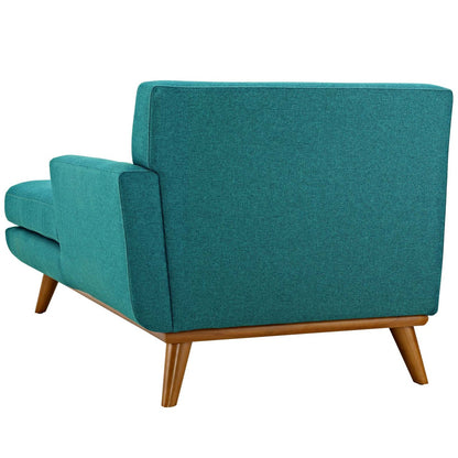 Engage Left-Facing Upholstered Fabric Chaise, Fabric, Aqua Blue 13315
