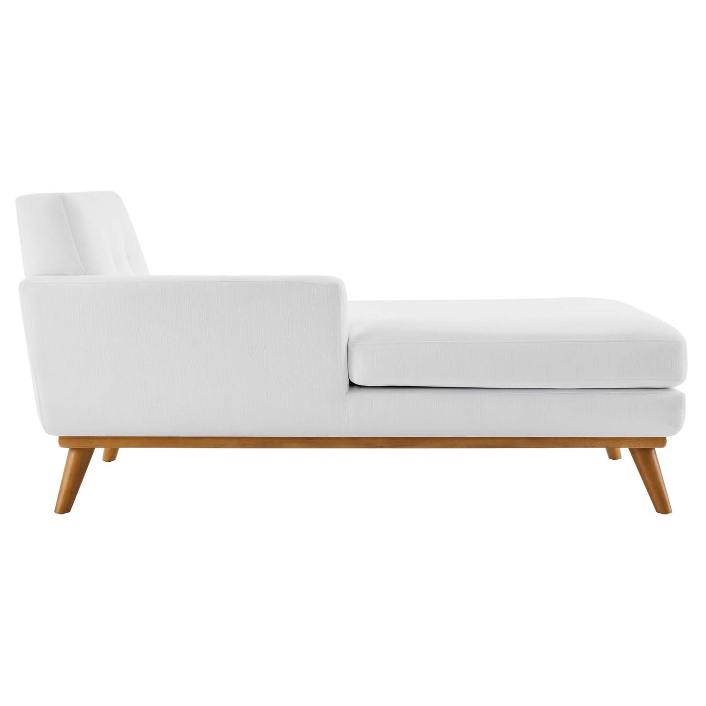 Engage Left-Facing Upholstered Fabric Chaise, Fabric, White, 18100
