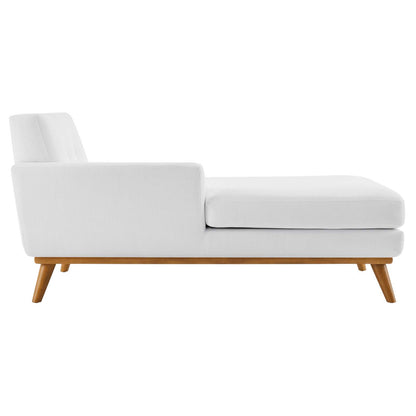 Engage Left-Facing Upholstered Fabric Chaise, Fabric, White, 18100