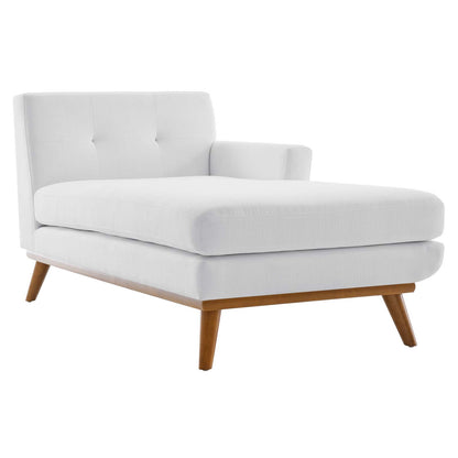 Engage Right-Facing Upholstered Fabric Chaise, Fabric, White, 18101