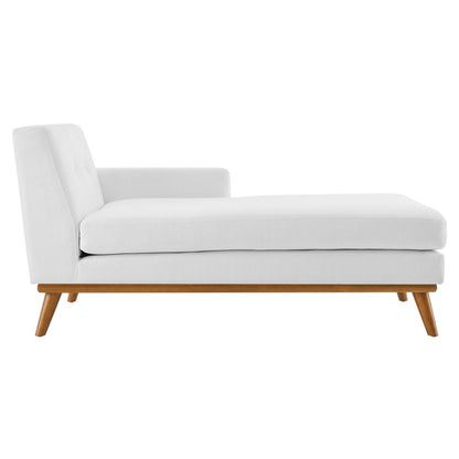 Engage Right-Facing Upholstered Fabric Chaise, Fabric, White, 18101
