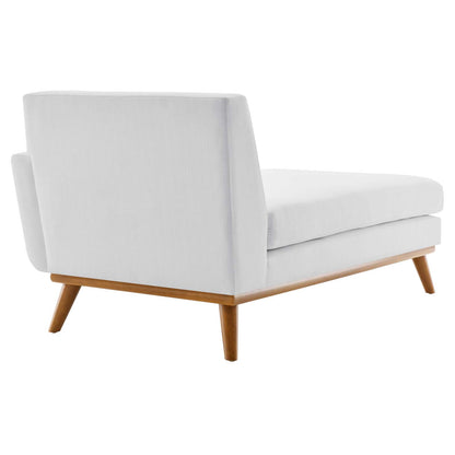 Engage Right-Facing Upholstered Fabric Chaise, Fabric, White, 18101