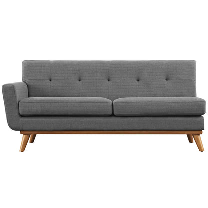 Engage Left-Arm Loveseat , Grey, Fabric