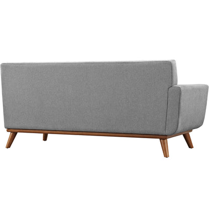 Engage Left-Arm Loveseat , Fabric, Grey