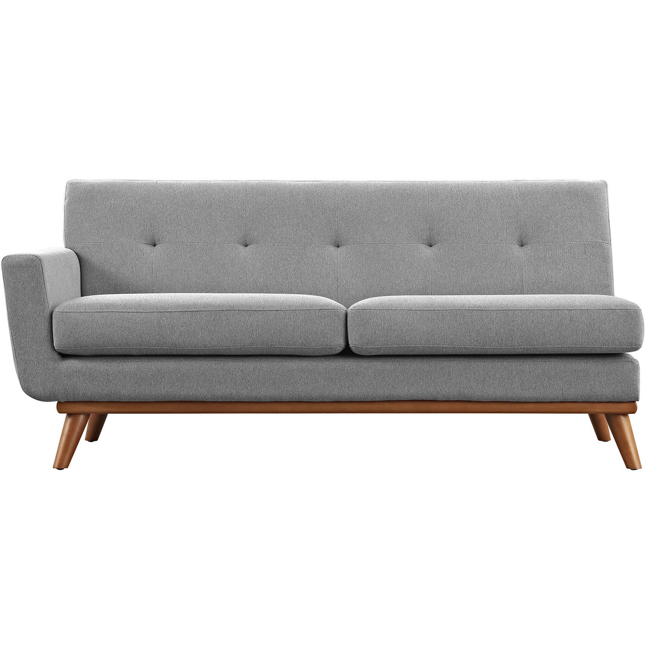 Engage Left-Arm Loveseat , Fabric, Grey