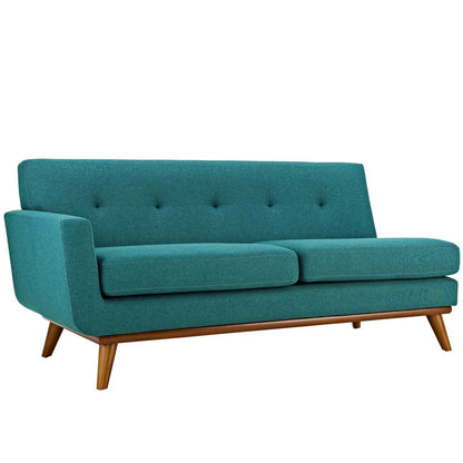 Engage Left-Arm Loveseat, Fabric, Aqua Blue 15270