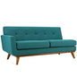 Engage Left-Arm Loveseat, Fabric, Aqua Blue 15270
