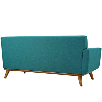 Engage Left-Arm Loveseat, Fabric, Aqua Blue 15270