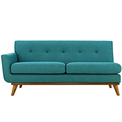 Engage Left-Arm Loveseat, Fabric, Aqua Blue 15270