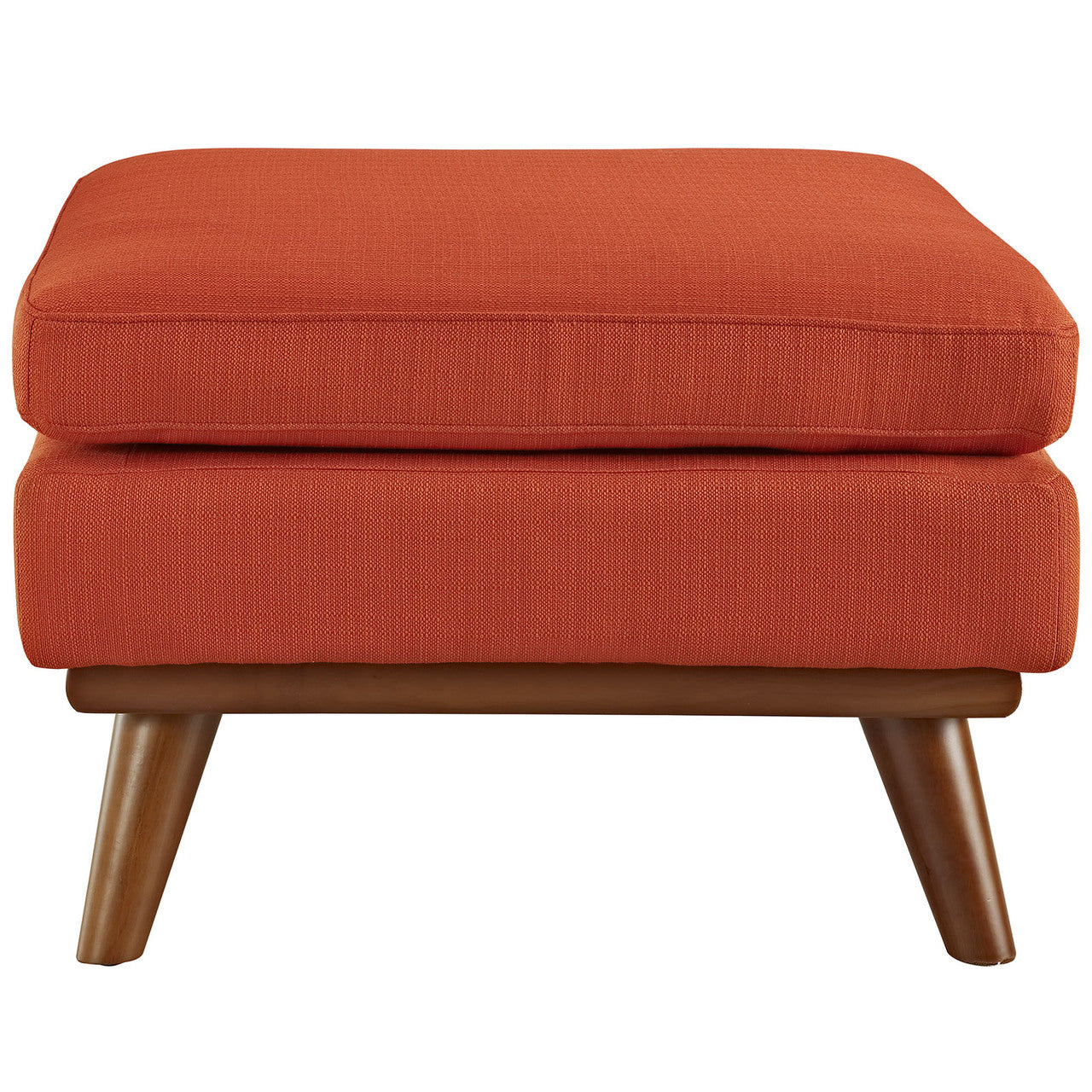 Engage Fabric Ottoman , Red, Fabric