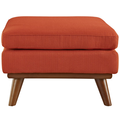 Engage Fabric Ottoman , Red, Fabric