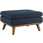 Engage Fabric Ottoman , Navy, Fabric