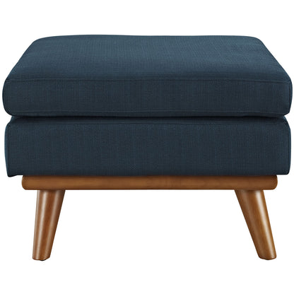 Engage Fabric Ottoman , Navy, Fabric