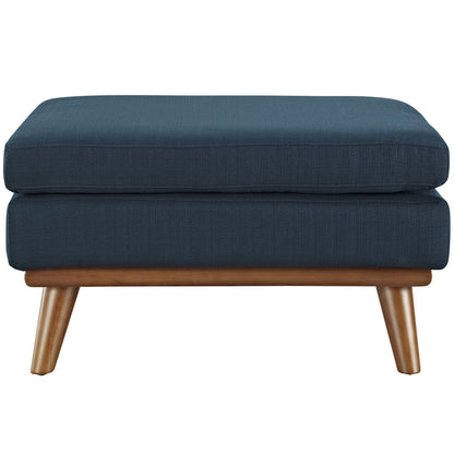 Engage Fabric Ottoman , Navy, Fabric