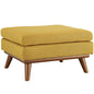 Engage Fabric Ottoman , Orange, Fabric