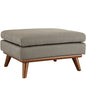 Engage Fabric Ottoman , Fabric, Grey