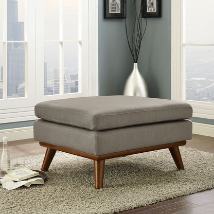 Engage Fabric Ottoman , Fabric, Grey