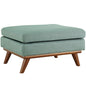 Engage Fabric Ottoman , Blue, Fabric