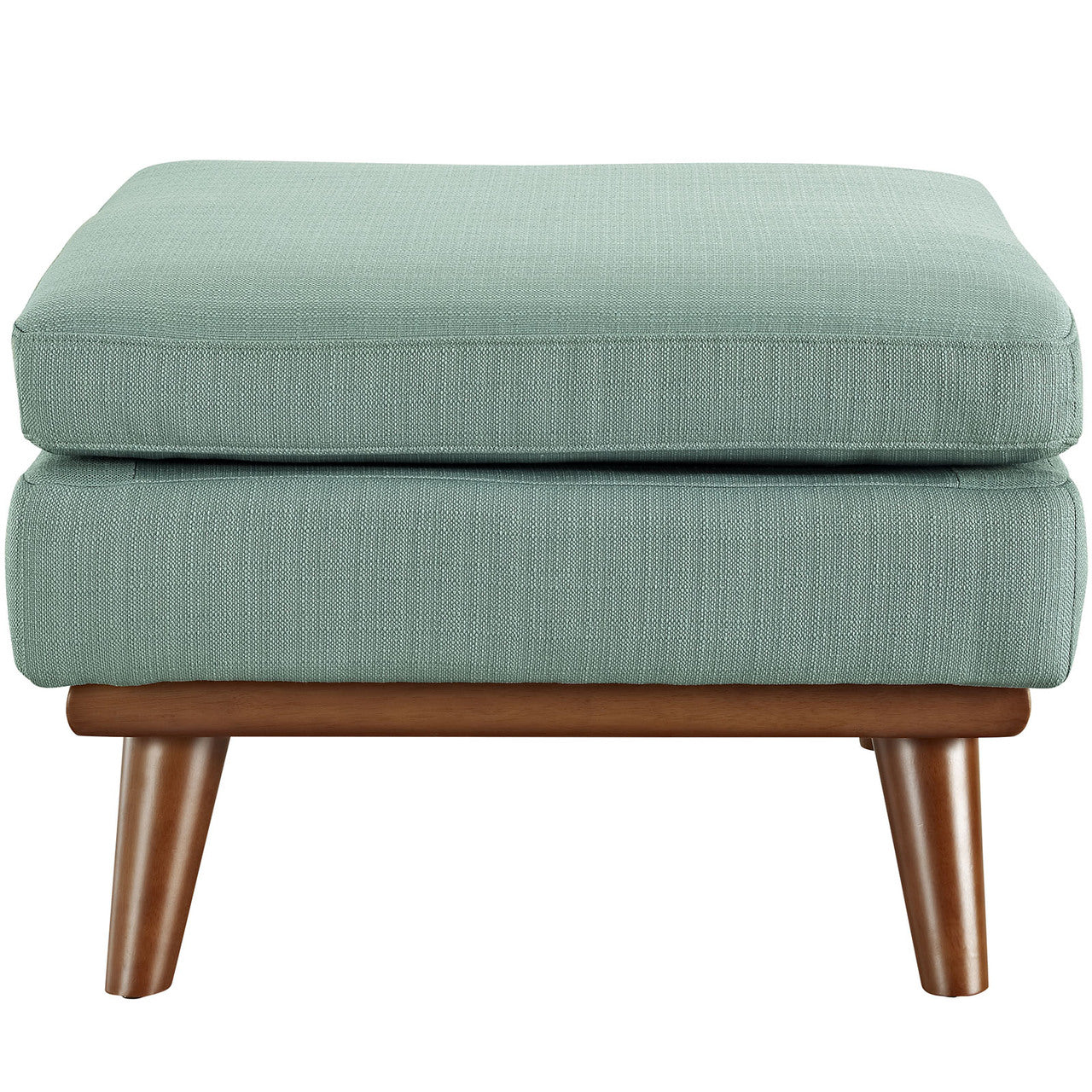 Engage Fabric Ottoman , Blue, Fabric