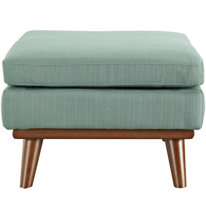 Engage Fabric Ottoman , Blue, Fabric
