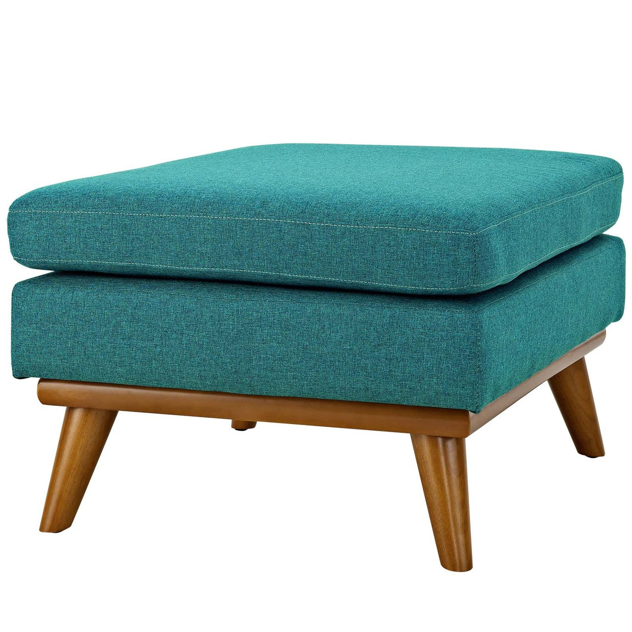 Engage Upholstered Fabric Ottoman, Fabric, Aqua Blue 13321