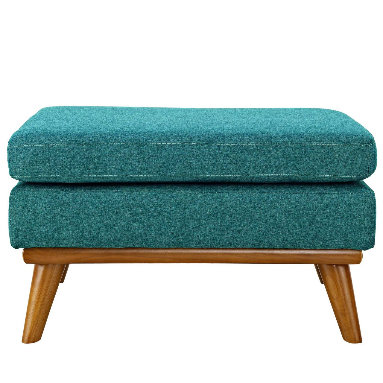 Engage Upholstered Fabric Ottoman, Fabric, Aqua Blue 13321
