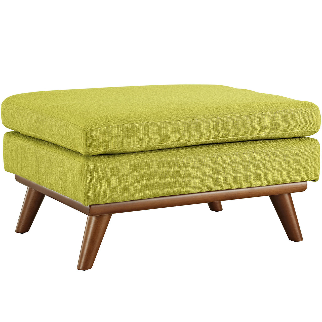 Engage Fabric Ottoman , Green, Fabric
