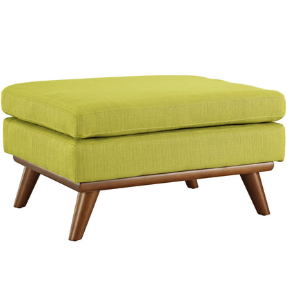 Engage Fabric Ottoman , Green, Fabric