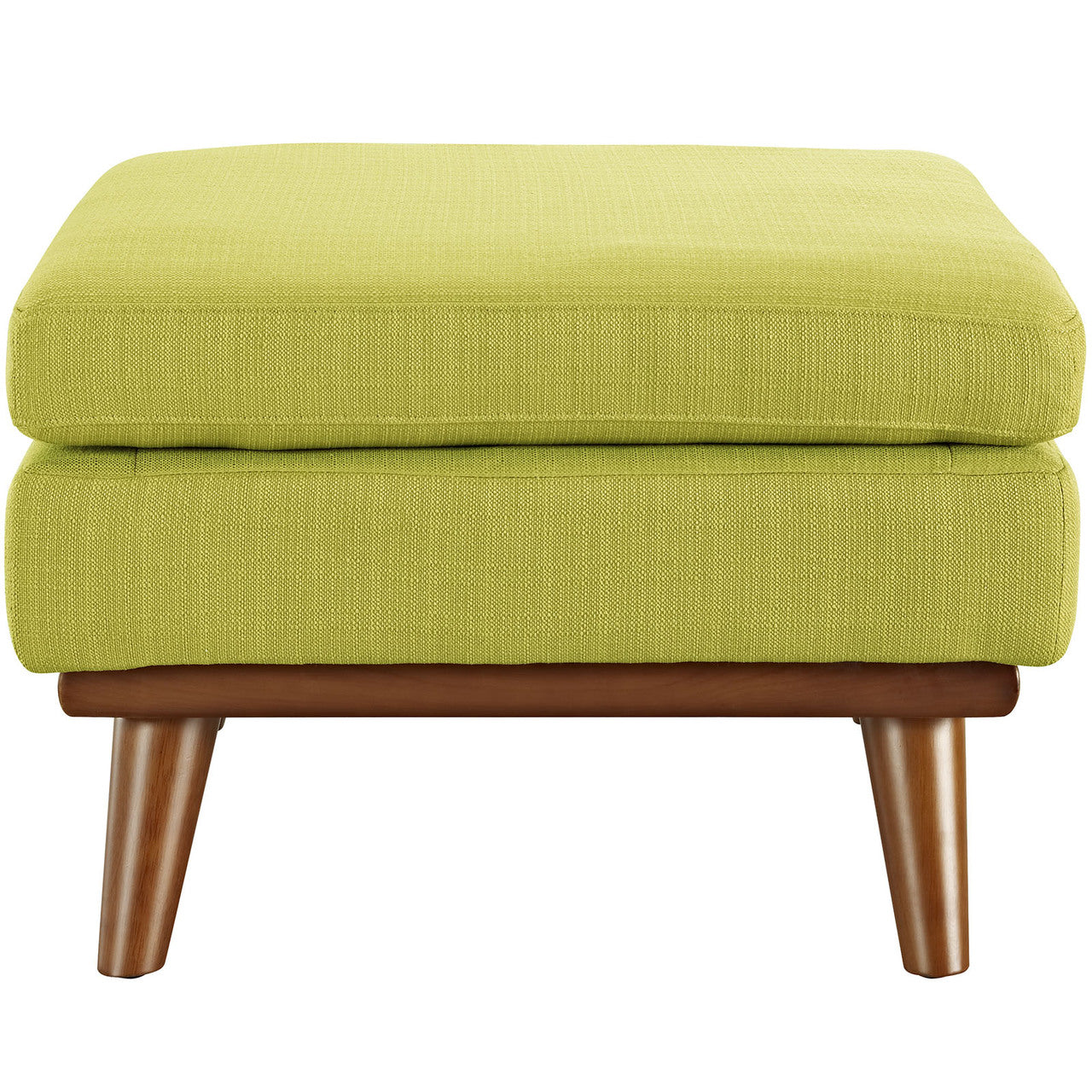 Engage Fabric Ottoman , Green, Fabric