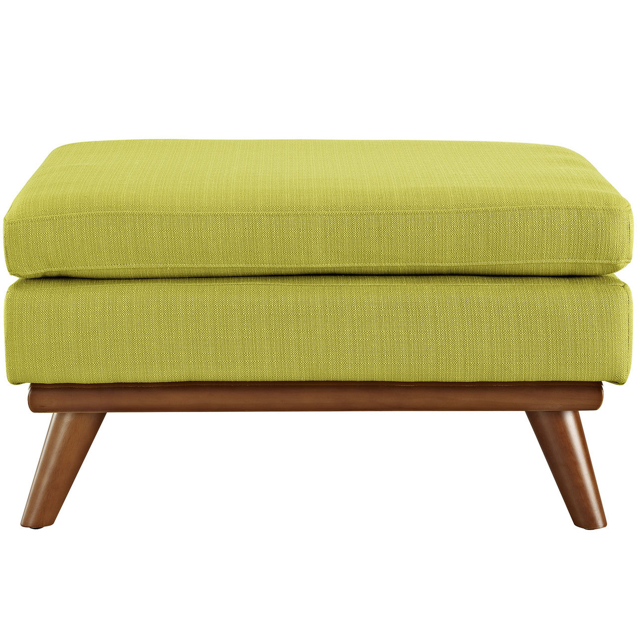 Engage Fabric Ottoman , Green, Fabric