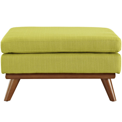 Engage Fabric Ottoman , Green, Fabric