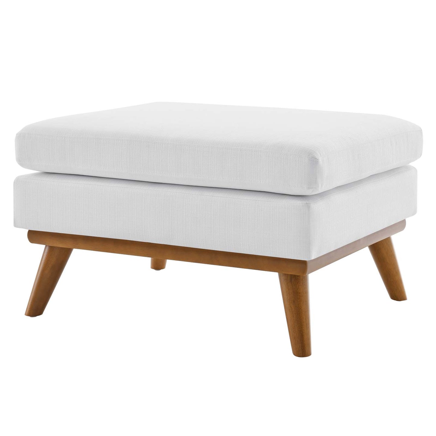Engage Upholstered Fabric Ottoman, Fabric, White, 18104