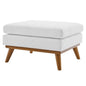Engage Upholstered Fabric Ottoman, Fabric, White, 18104