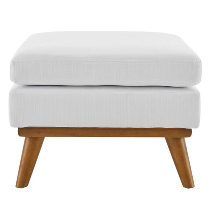 Engage Upholstered Fabric Ottoman, Fabric, White, 18104