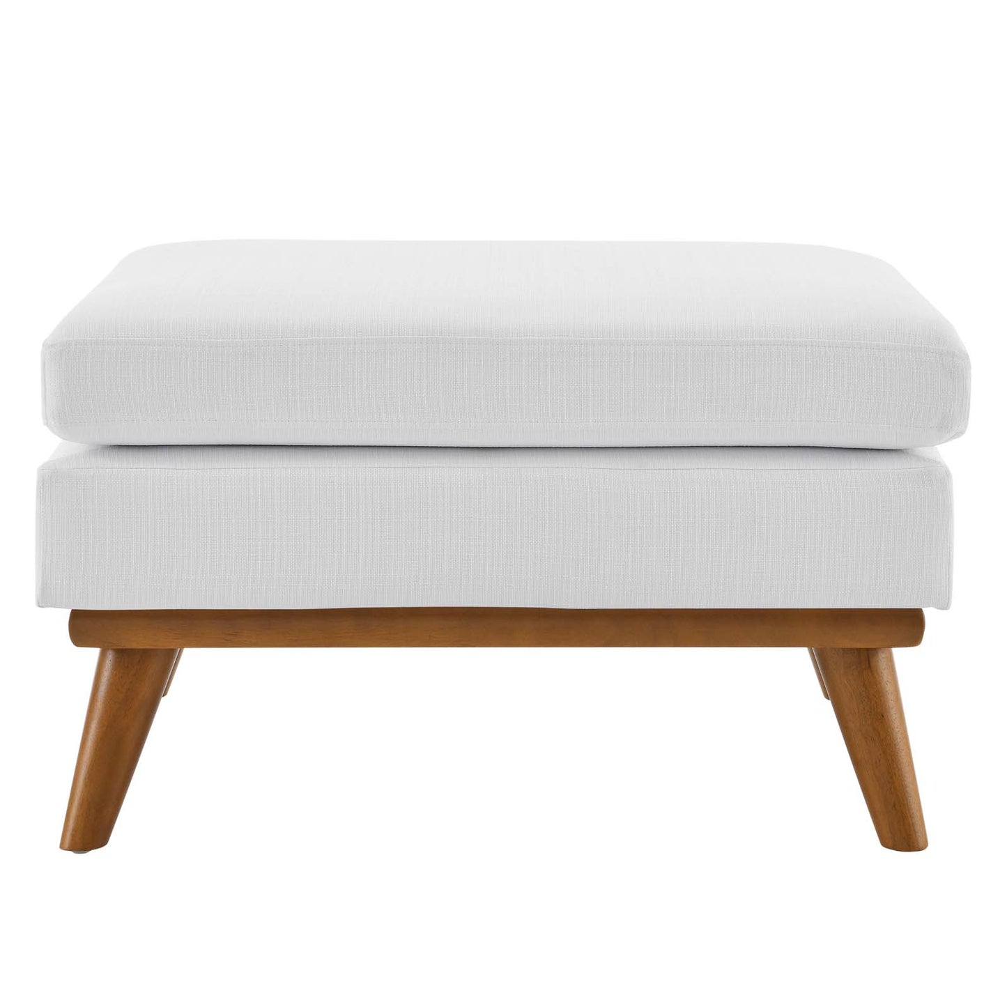 Engage Upholstered Fabric Ottoman, Fabric, White, 18104
