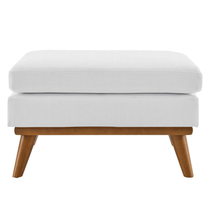 Engage Upholstered Fabric Ottoman, Fabric, White, 18104
