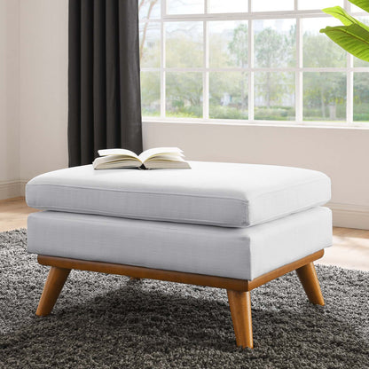 Engage Upholstered Fabric Ottoman, Fabric, White, 18104