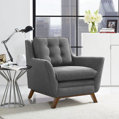 Beguile Fabric Armchair , Grey, Fabric