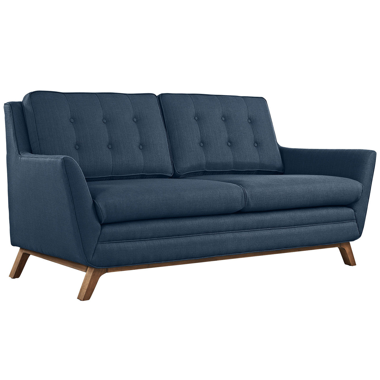 Beguile Fabric Loveseat , Navy, Fabric