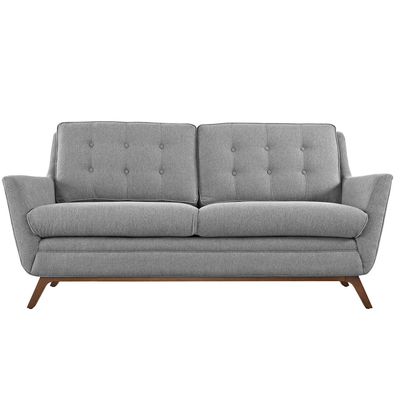 Beguile Fabric Loveseat , Fabric, Grey