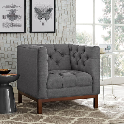 Panache Fabric Armchair , Grey, Fabric