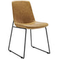 Invite Dining Vinyl Side Chair, Vinyl Leather, Brown
