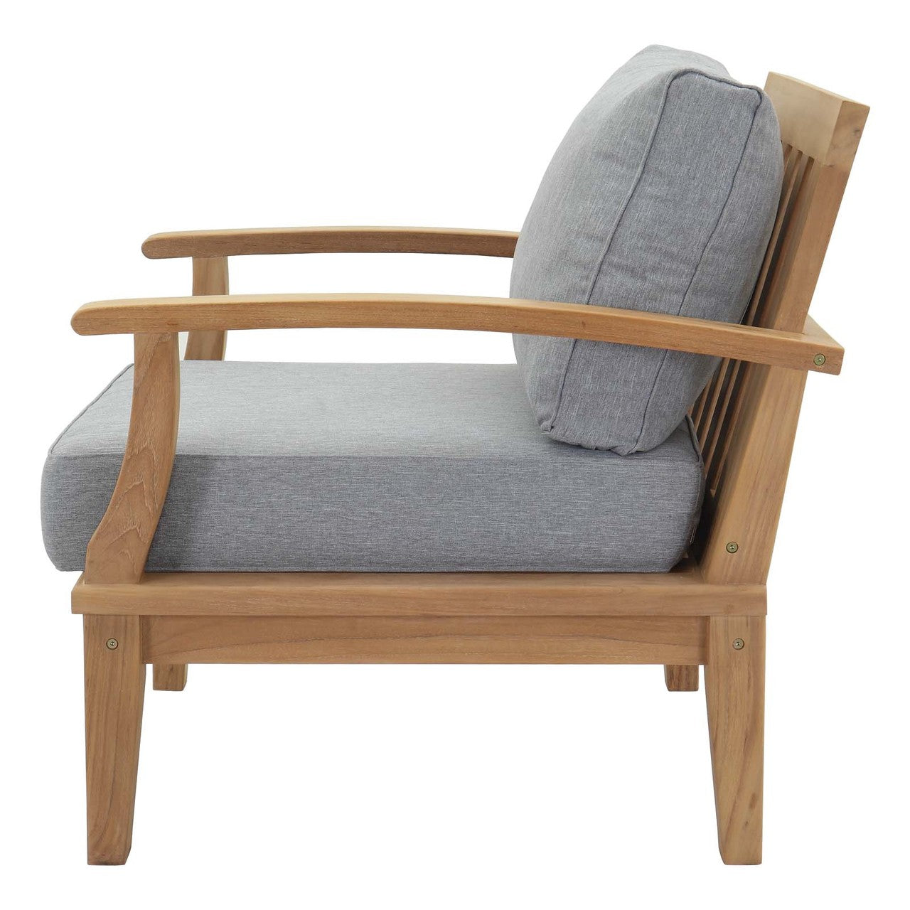 Marina 4 Piece Outdoor Patio Teak Set, Wood, Grey Gray Natural 13326