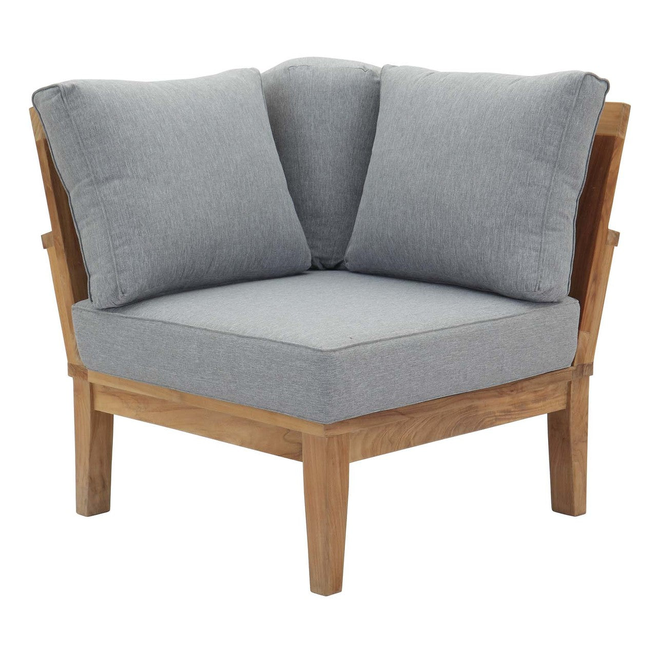 Marina 3 Piece Outdoor Patio Teak Set, Wood, Grey Gray Natural 13330