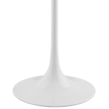 Lippa 28Inches Artificial Marble Bar Table, White, Marble, Steel