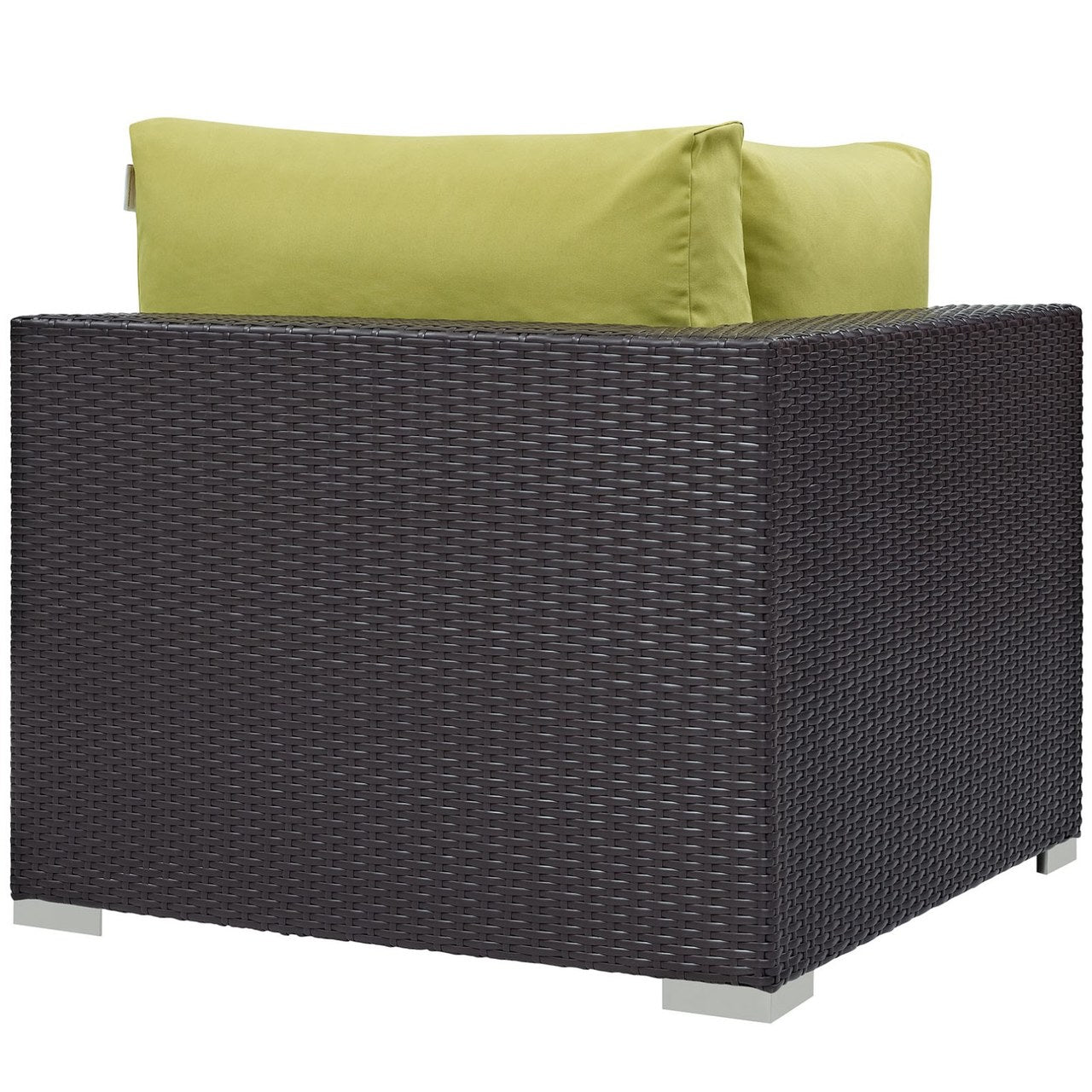 Convene Outdoor Patio Corner, Green, Rattan 9676