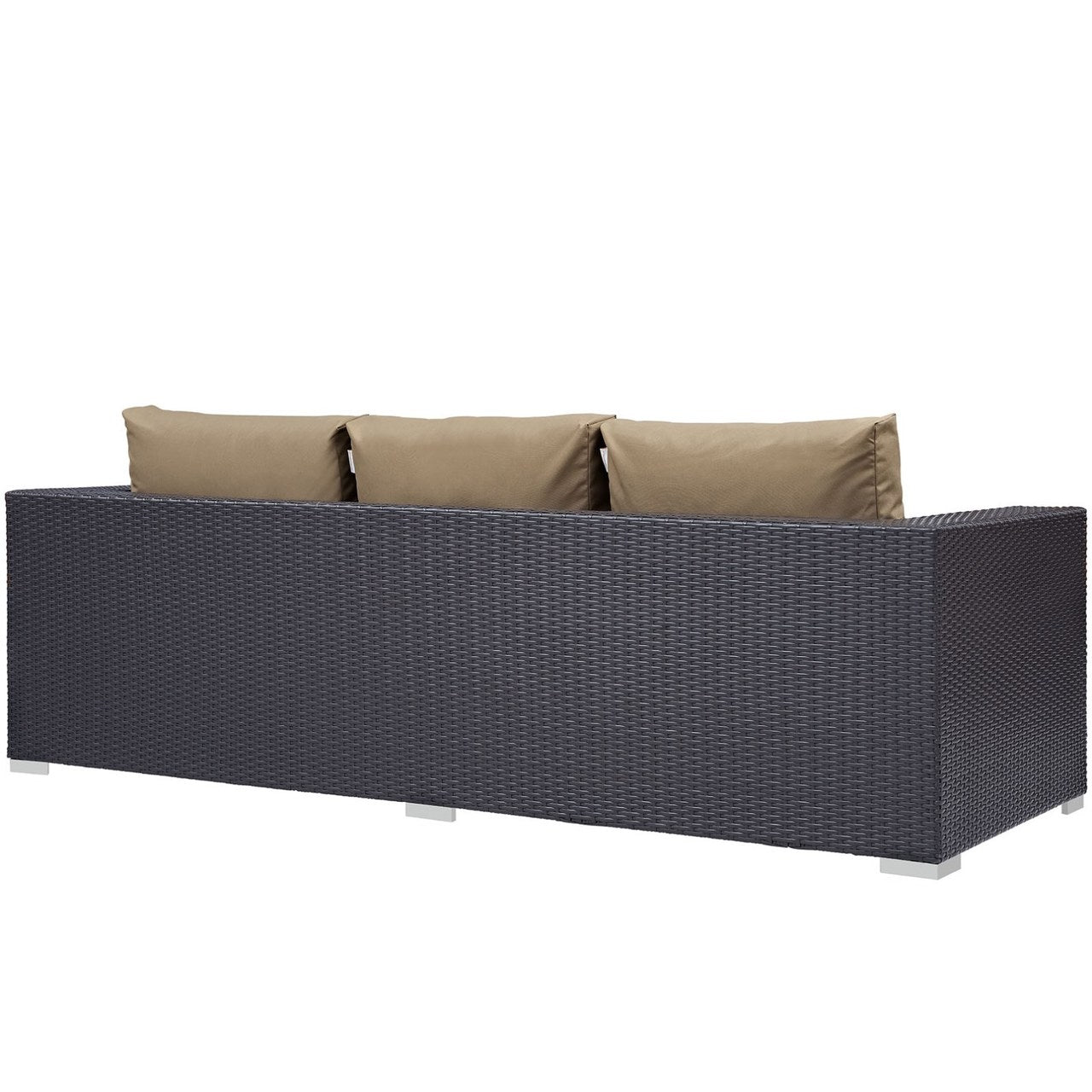 Convene Outdoor Patio Sofa, Brown, Rattan 9702